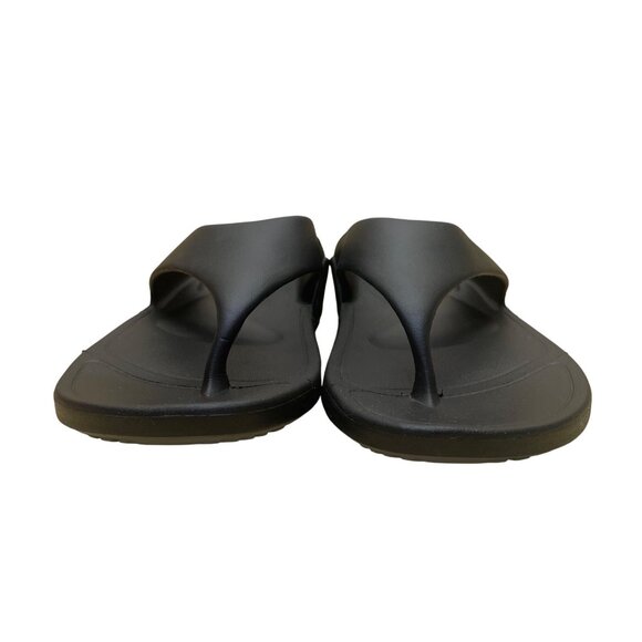 Aetrex Men’s Black Maui Orthotic Flip Flops Slip-On Sandals Size 14 - Picture 2 of 9